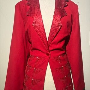 Elegant Red Women's Jacket